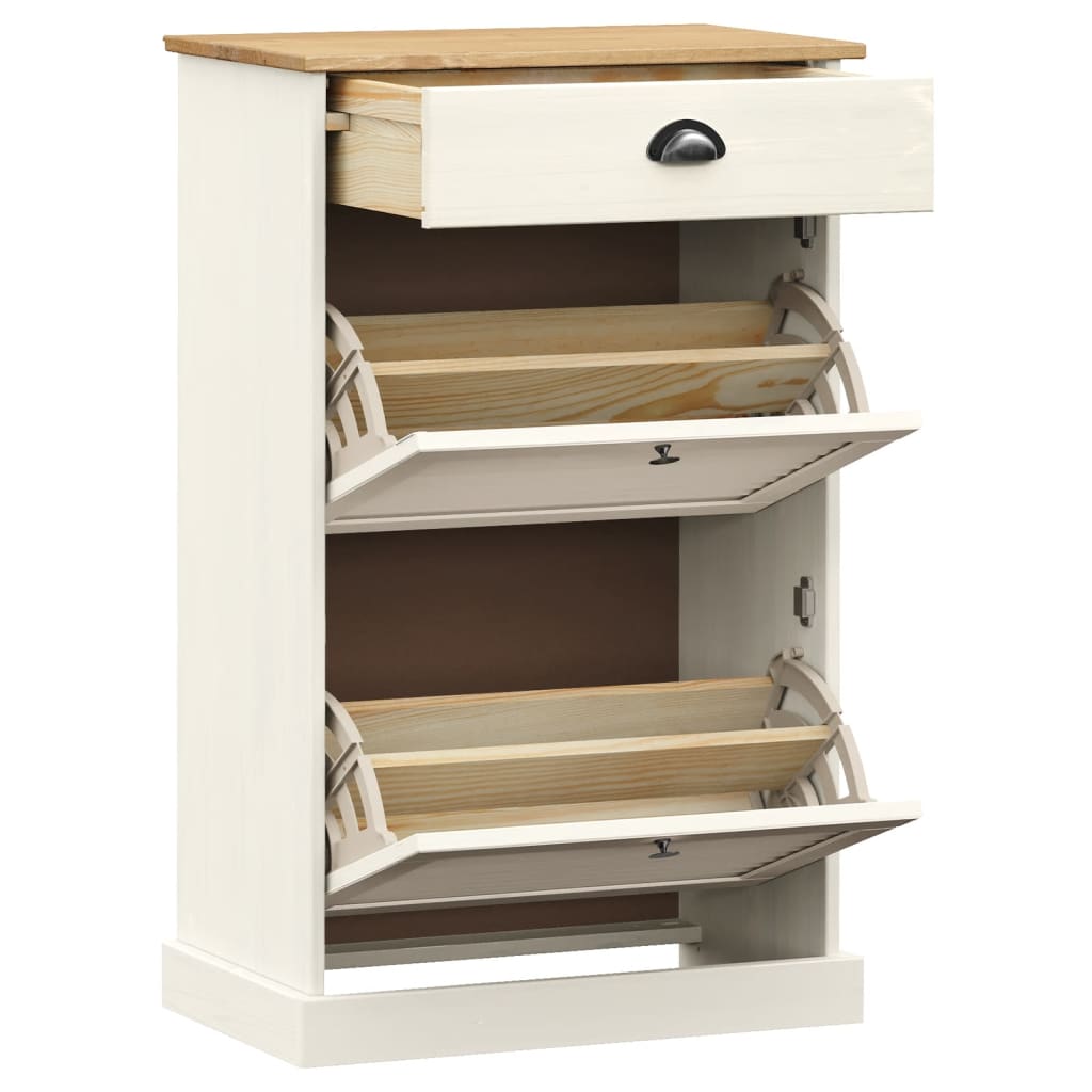 Shoe Cabinet Vigo 60X35X96 Cm Solid Wood Pine