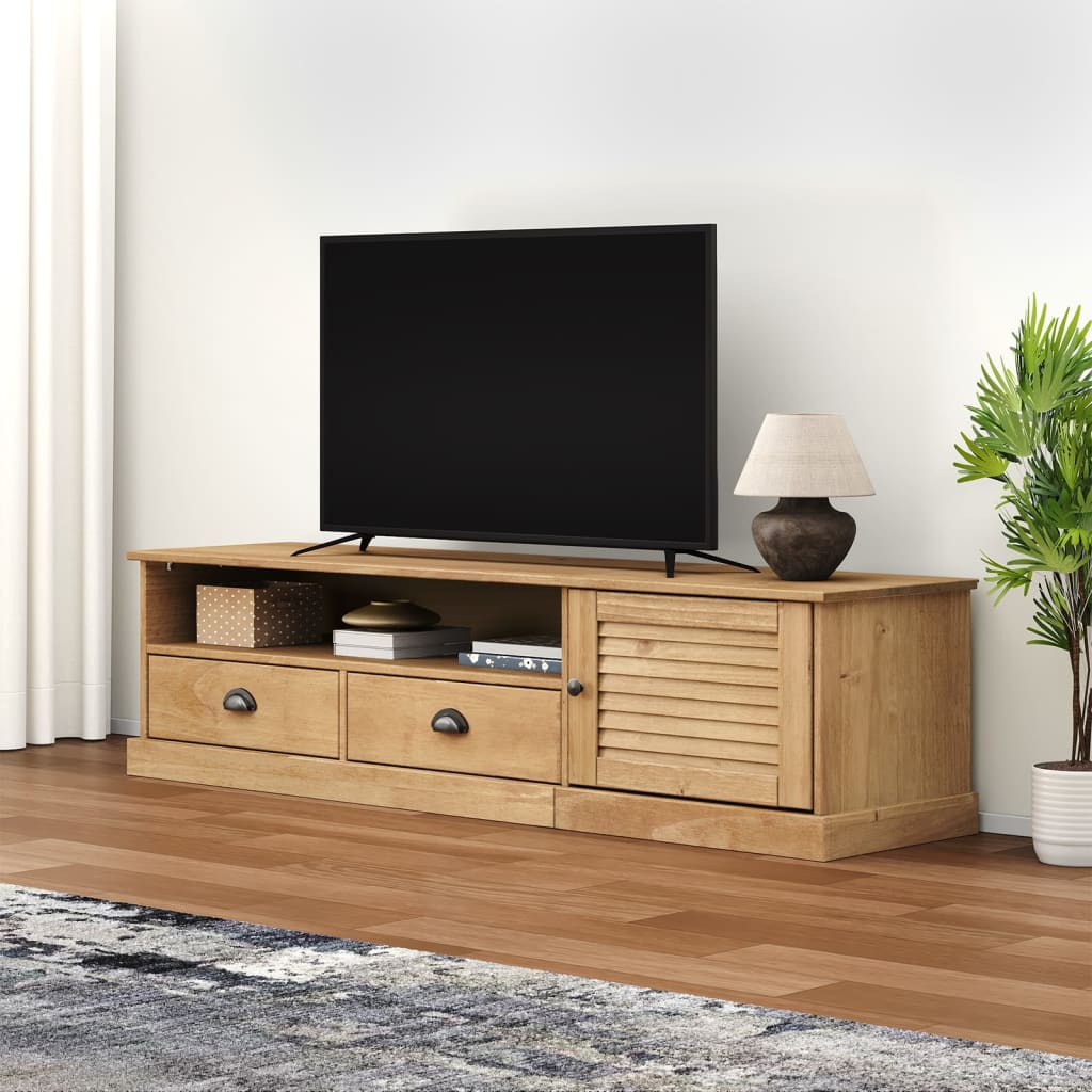 Tv Cabinet Vigo 156X40X40 Cm Solid Wood Pine