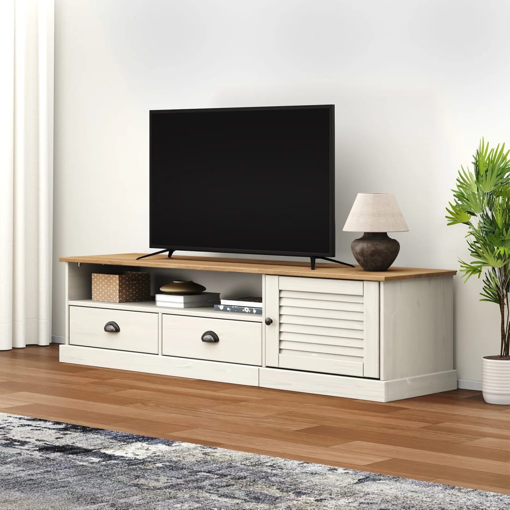 Tv Cabinet Vigo 156X40X40 Cm Solid Wood Pine