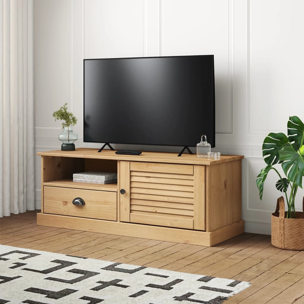 Tv Cabinet Vigo 106X40X40 Cm Solid Wood Pine