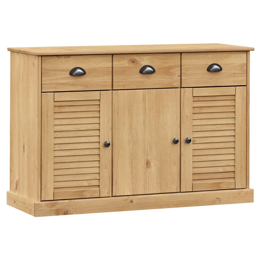 Sideboard With Drawers Vigo 113X40X75 Cm Solid Wood Pine