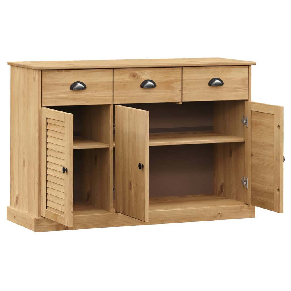 Sideboard With Drawers Vigo 113X40X75 Cm Solid Wood Pine