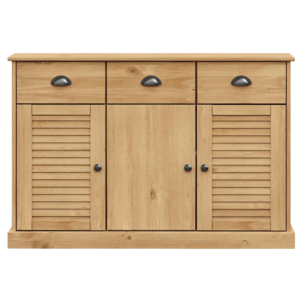Sideboard With Drawers Vigo 113X40X75 Cm Solid Wood Pine
