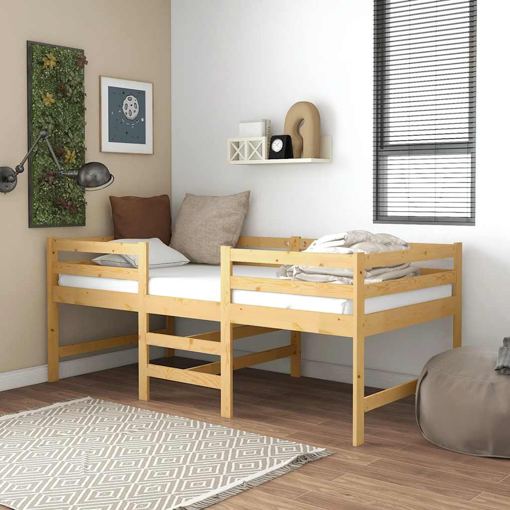 Bed Frame Without Mattress 90X200 Cm Solid Wood Pine