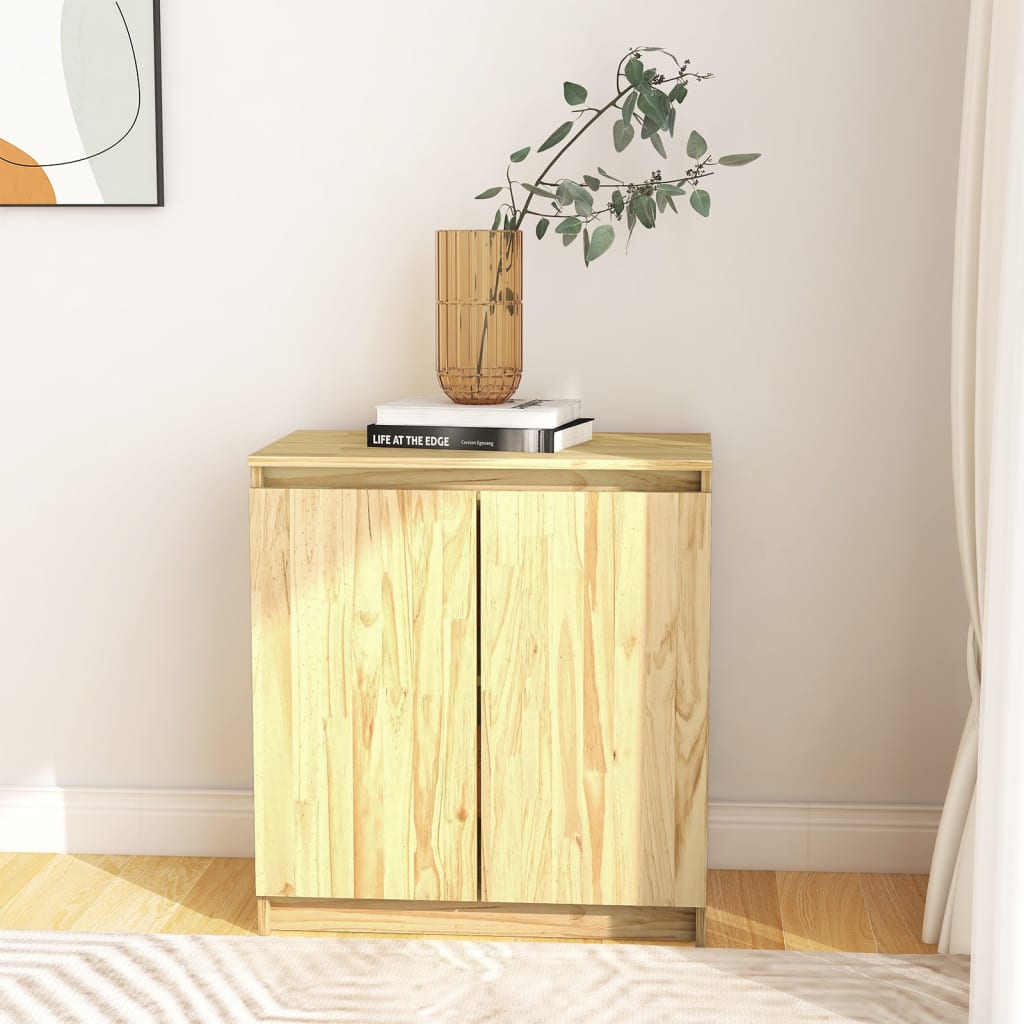 Side Cabinet 60X36X65 Cm Solid Wood Pine