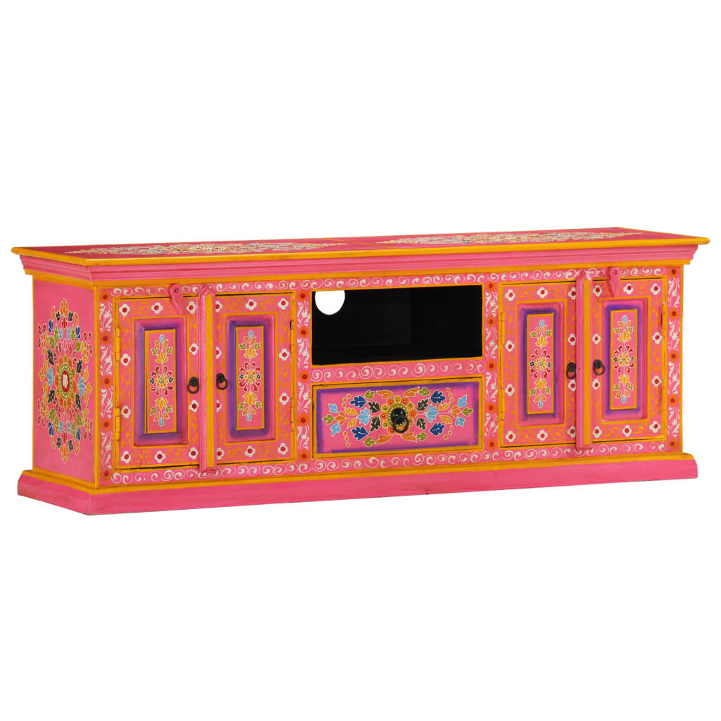 Tv Cabinet Solid Mango Wood Hand Painted