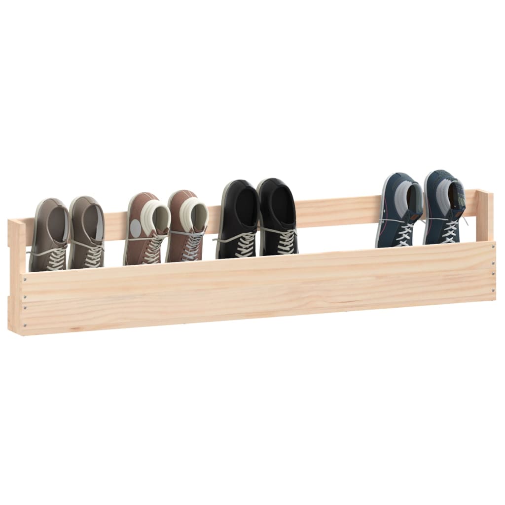 Wall-Mounted Shoe Racks 2 Pcs 110X9X23 Cm Solid Wood Pine