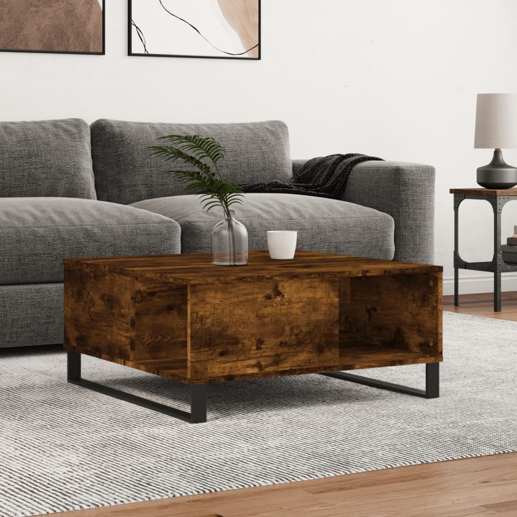 Coffee Table 80X80X36.5 Cm Engineered Wood