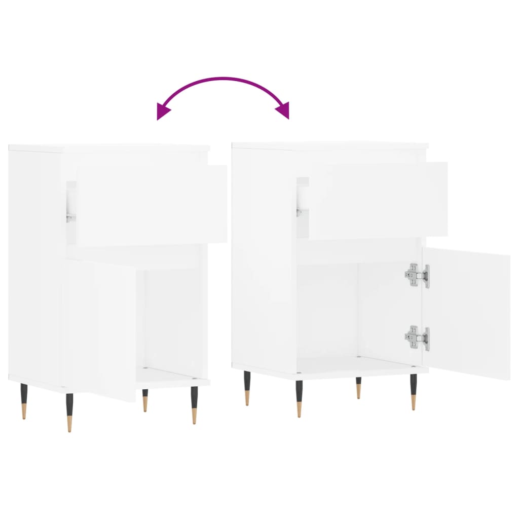 Sideboards 2 Pcs 40X35X70 Cm Engineered Wood