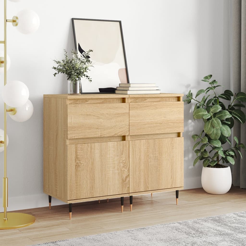 Sideboards 2 Pcs 40X35X70 Cm Engineered Wood