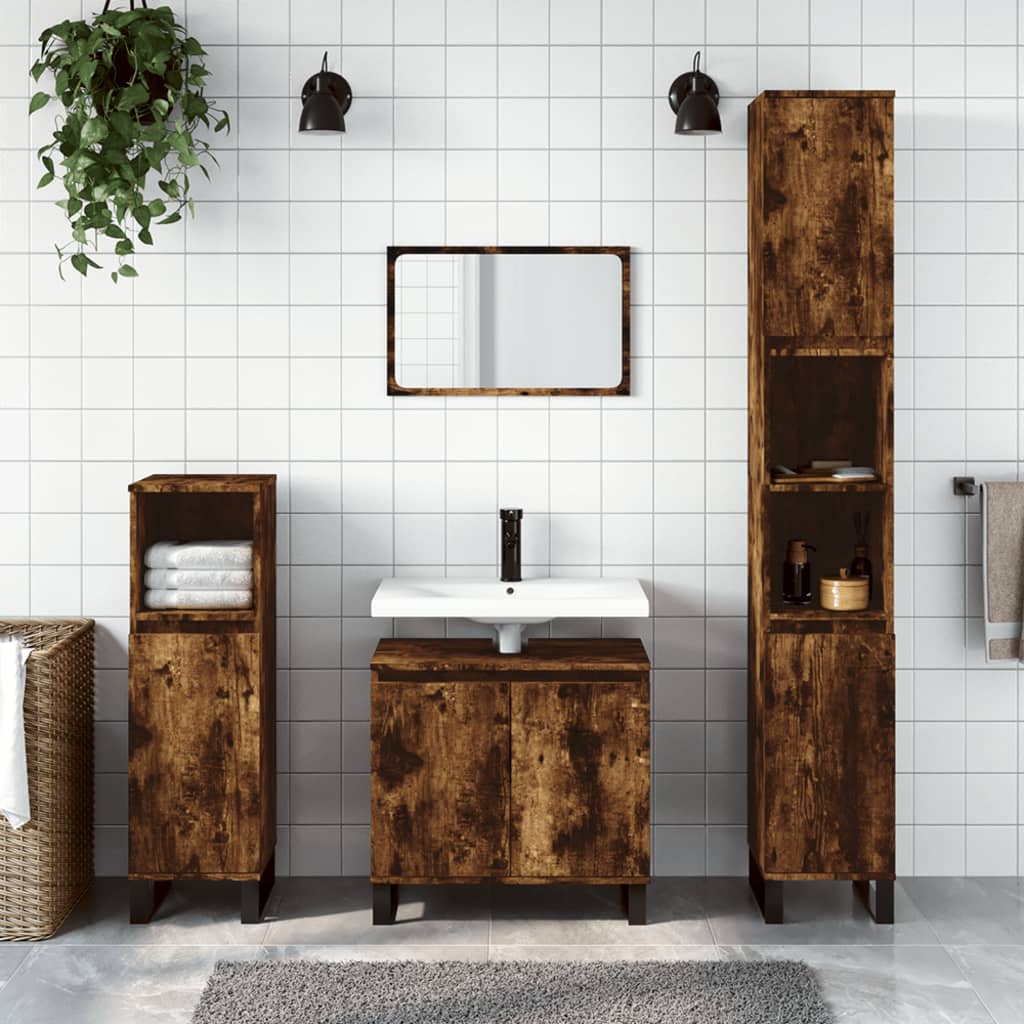 Bathroom Cabinet 30X30X190 Cm Engineered Wood