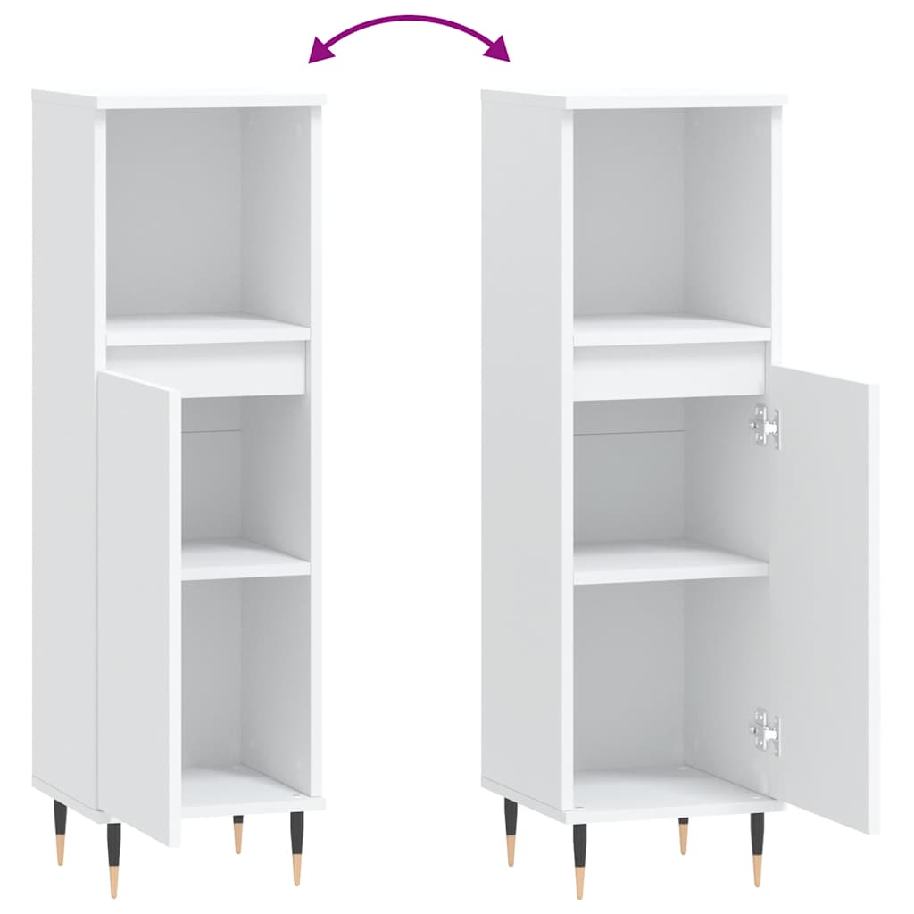 Bathroom Cabinet 30X30X100 Cm Engineered Wood