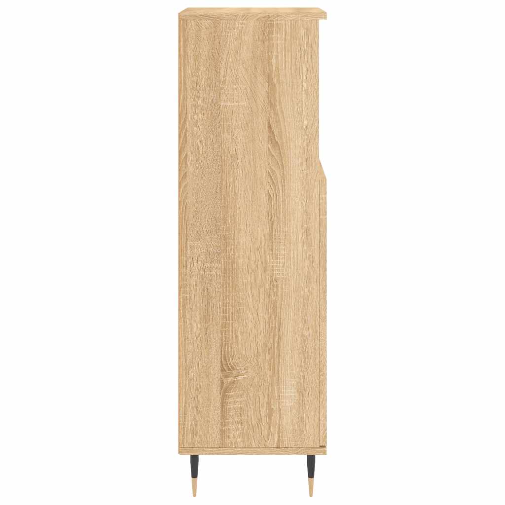 Bathroom Cabinet Sonoma Oak 30X30X100 Cm Engineered Wood