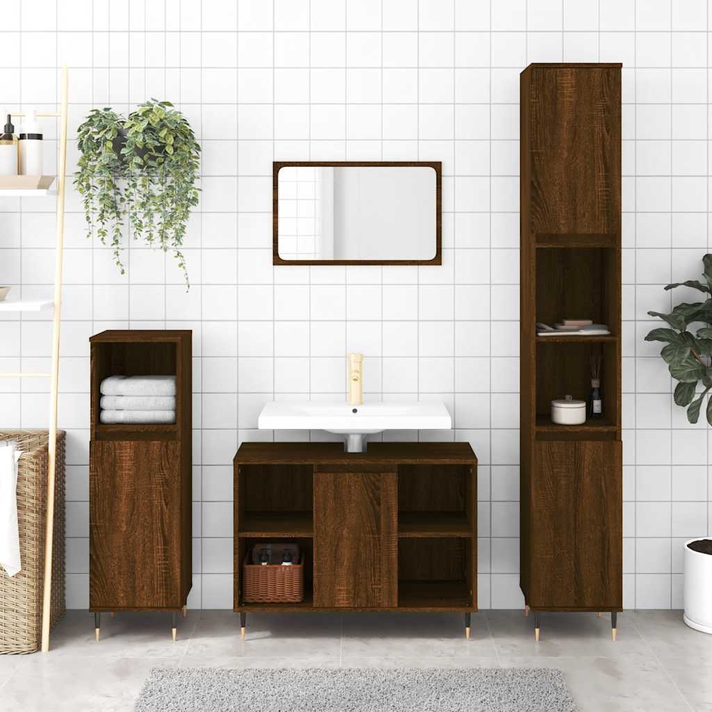 Bathroom Cabinet 30X30X100 Cm Engineered Wood