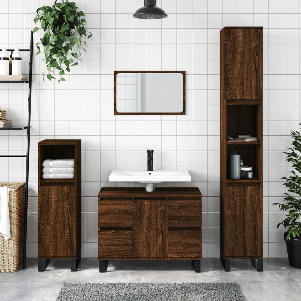 Bathroom Cabinet 30X30X100 Cm Engineered Wood