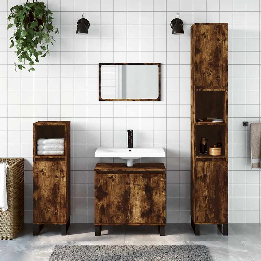 Bathroom Cabinet 58X33X60 Cm Engineered Wood