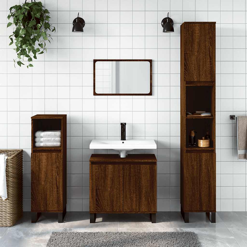 Bathroom Cabinet 58X33X60 Cm Engineered Wood