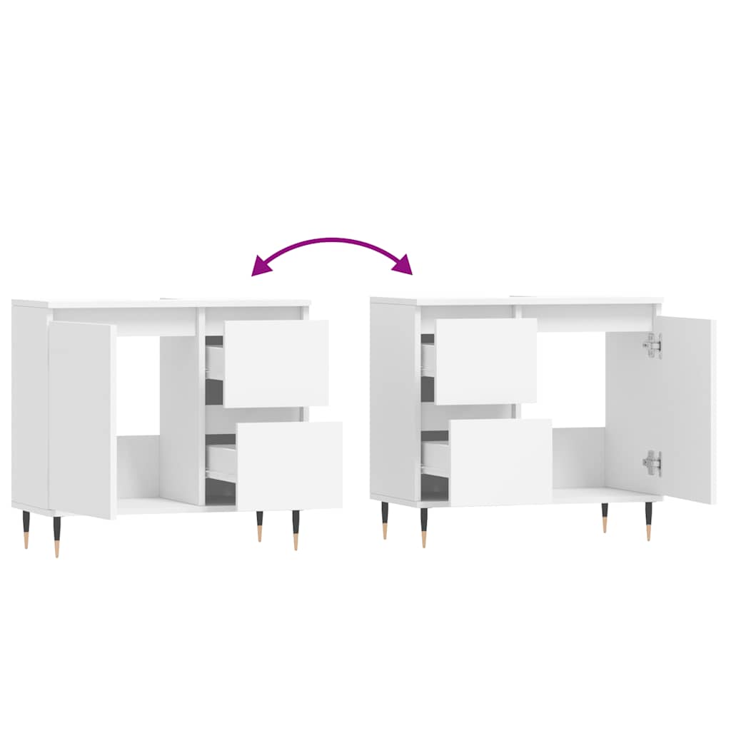 Bathroom Cabinet 65X33X60 Cm Engineered Wood