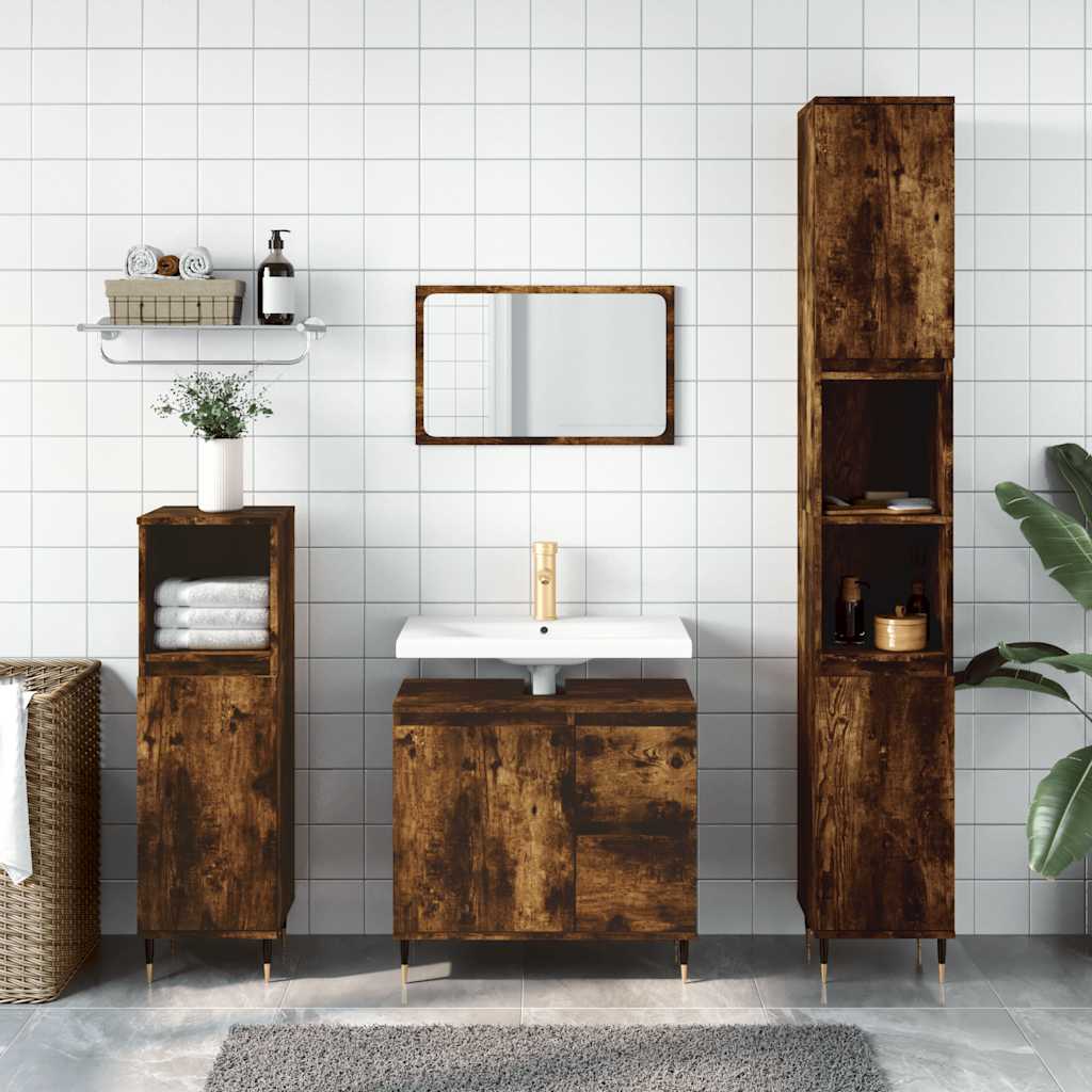 Bathroom Cabinet 65X33X60 Cm Engineered Wood