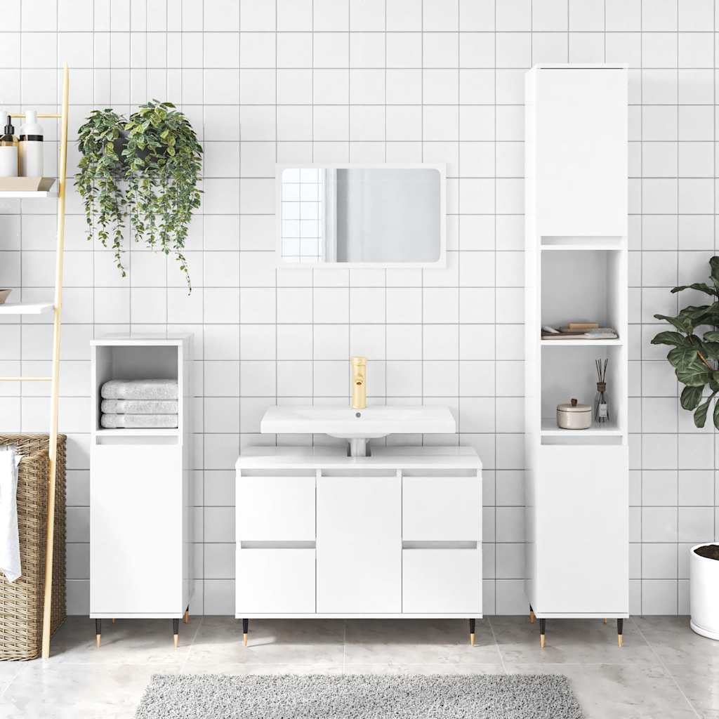 Bathroom Cabinet 80X33X60 Cm Engineered Wood