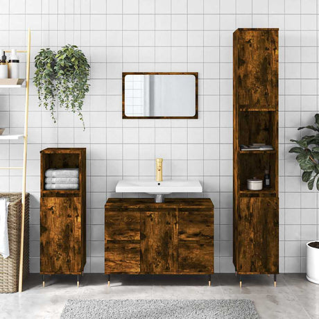 Bathroom Cabinet 80X33X60 Cm Engineered Wood