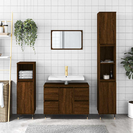 Bathroom Cabinet 80X33X60 Cm Engineered Wood