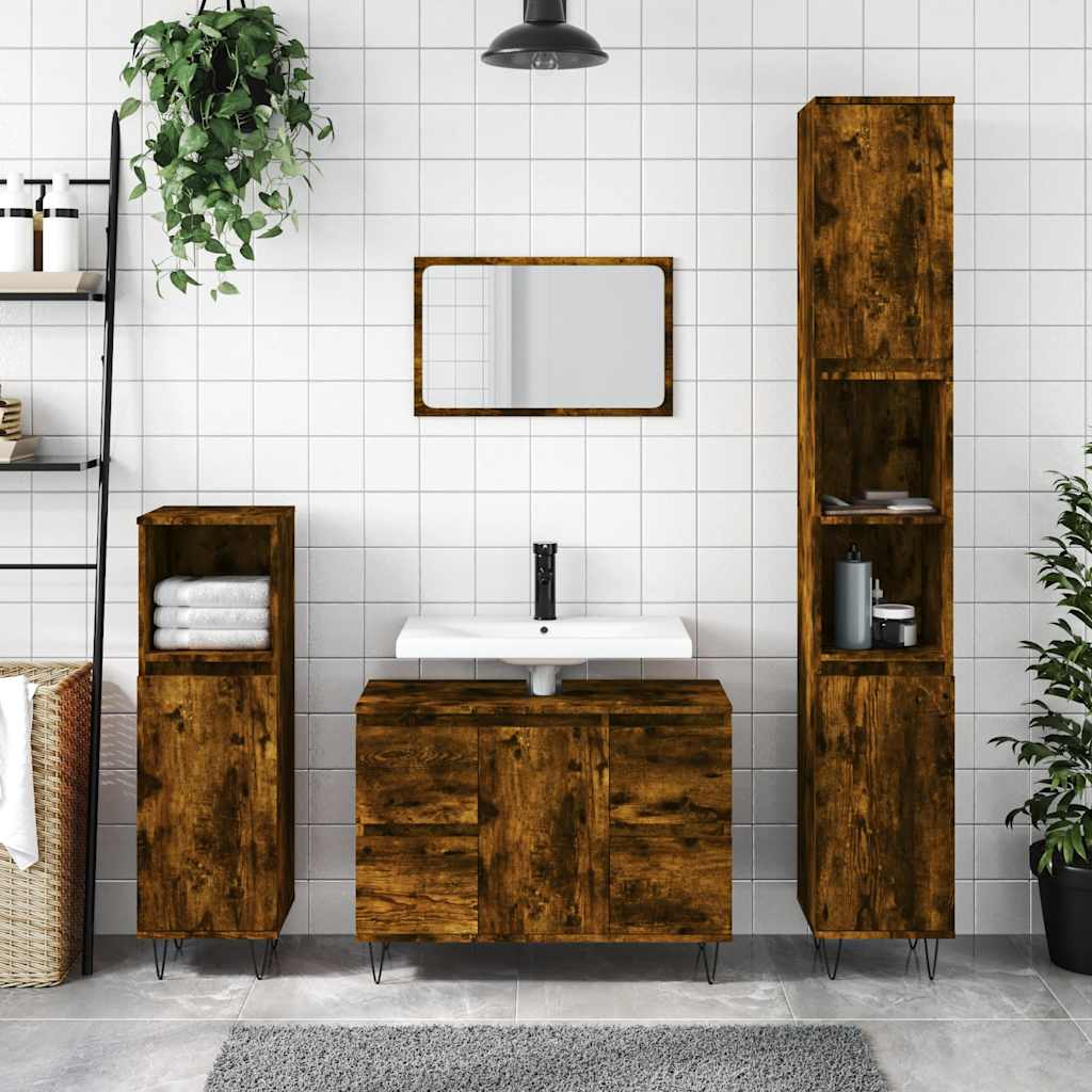 Bathroom Cabinet 80X33X60 Cm Engineered Wood