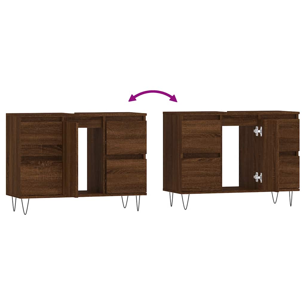 Bathroom Cabinet 80X33X60 Cm Engineered Wood