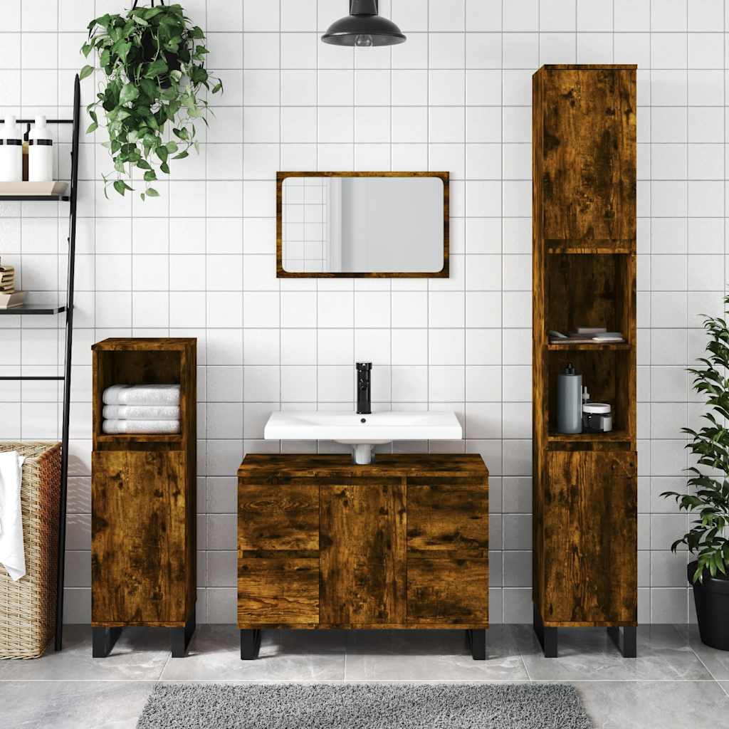 Bathroom Cabinet 80X33X60 Cm Engineered Wood