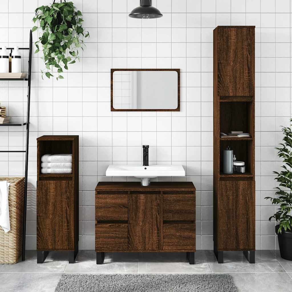 Bathroom Cabinet 80X33X60 Cm Engineered Wood