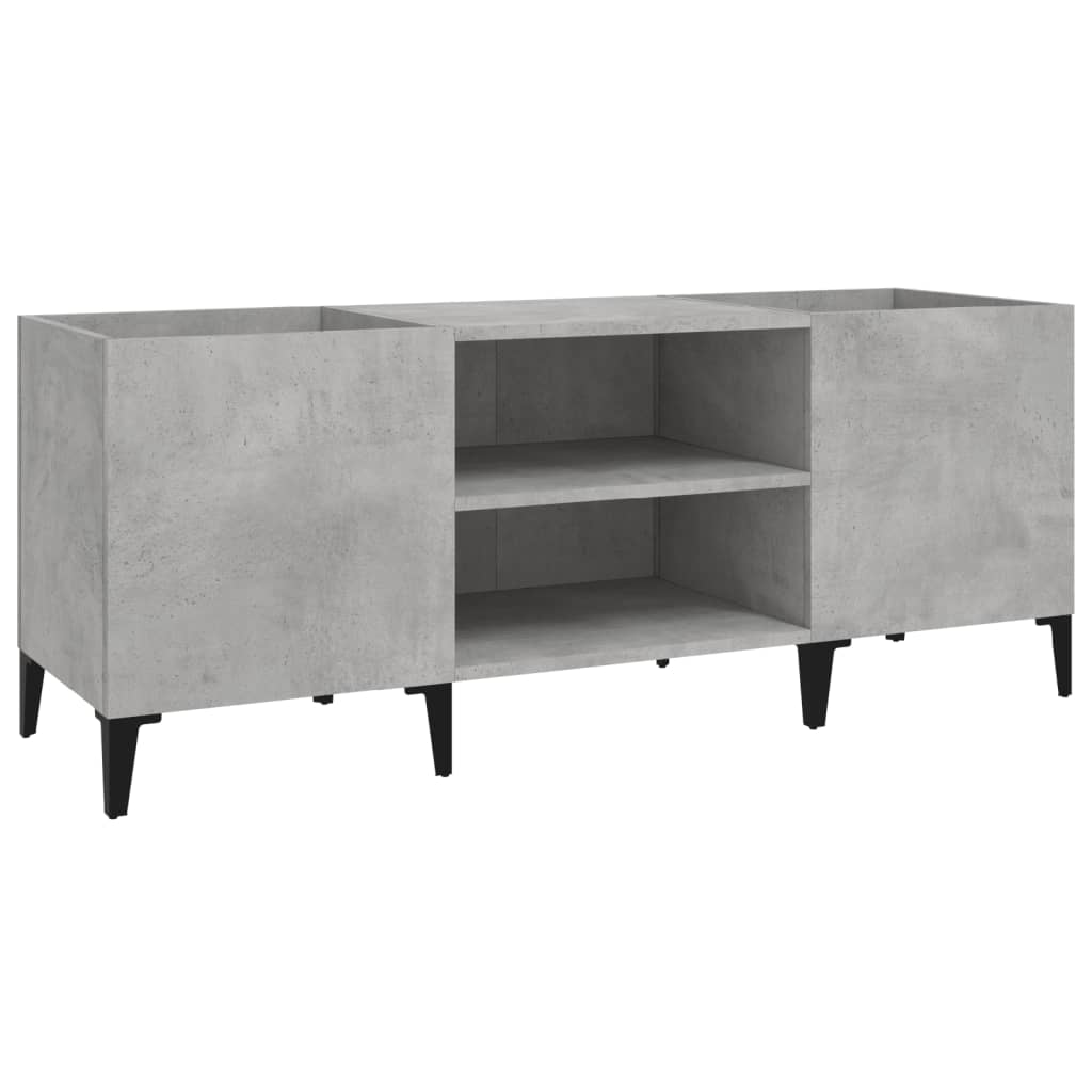 Record Cabinet Concrete Grey 121X38X48 Cm Engineered Wood