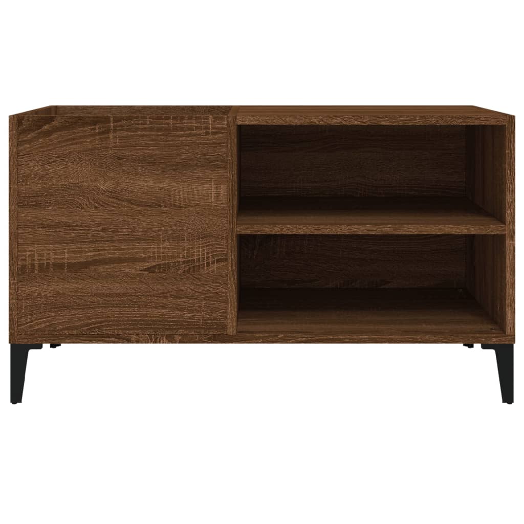 Record Cabinet Brown Oak 84.5X38X48 Cm Engineered Wood