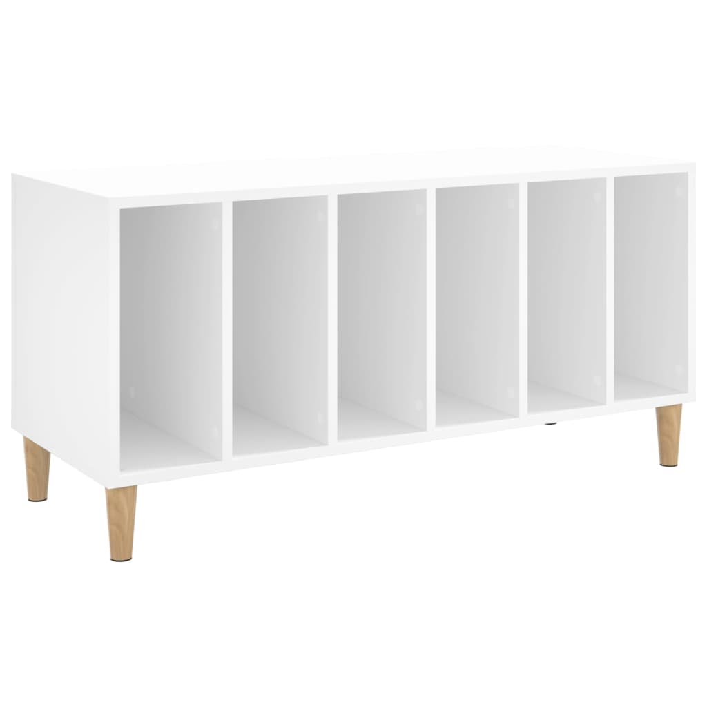 Record Cabinet White 100X38X48 Cm Engineered Wood