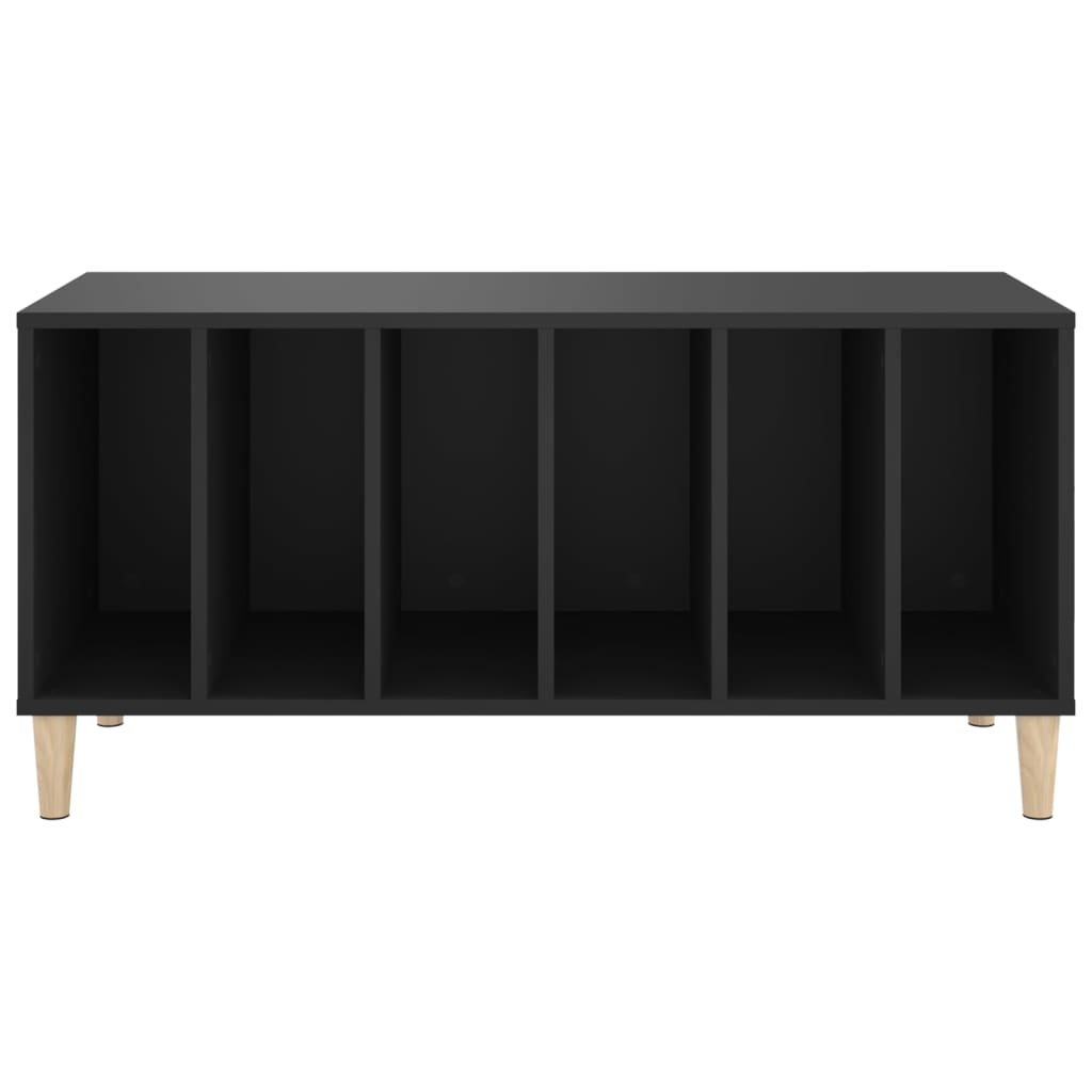 Record Cabinet Black 100X38X48 Cm Engineered Wood
