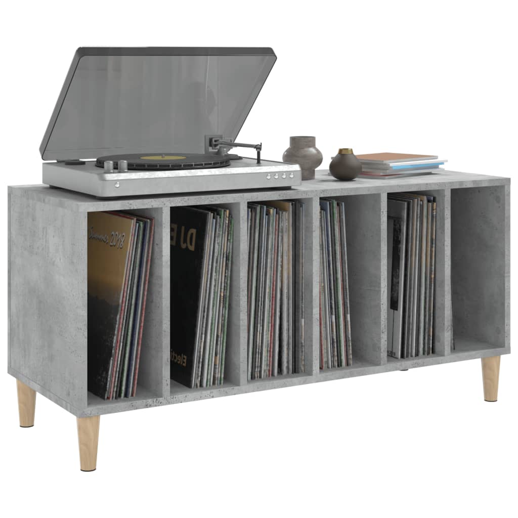 Record Cabinet Concrete Grey 100X38X48 Cm Engineered Wood