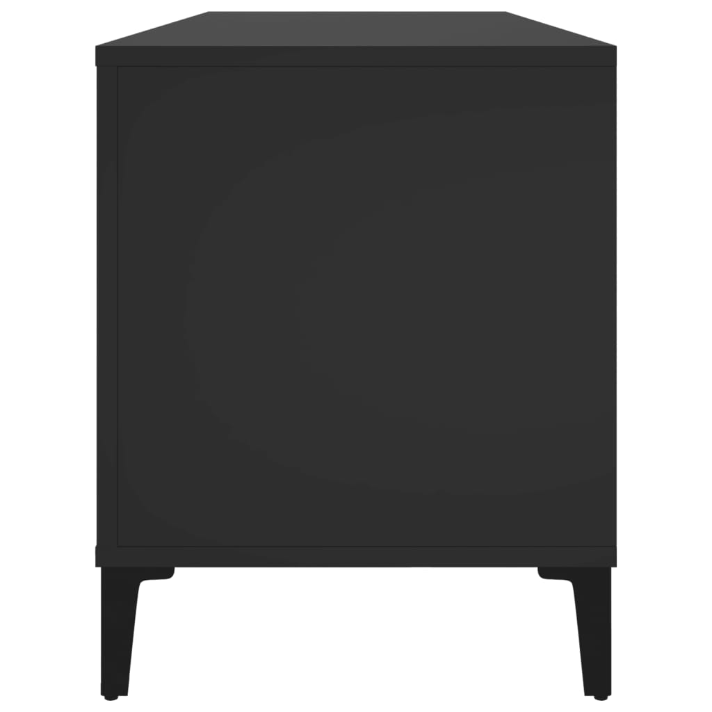 Record Cabinet Black 100X38X48 Cm Engineered Wood