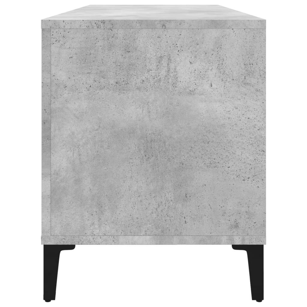 Record Cabinet Concrete Grey 100X38X48 Cm Engineered Wood