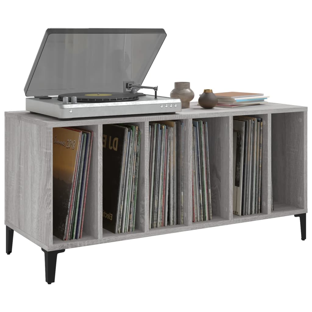 Record Cabinet Grey Sonoma 100X38X48 Cm Engineered Wood
