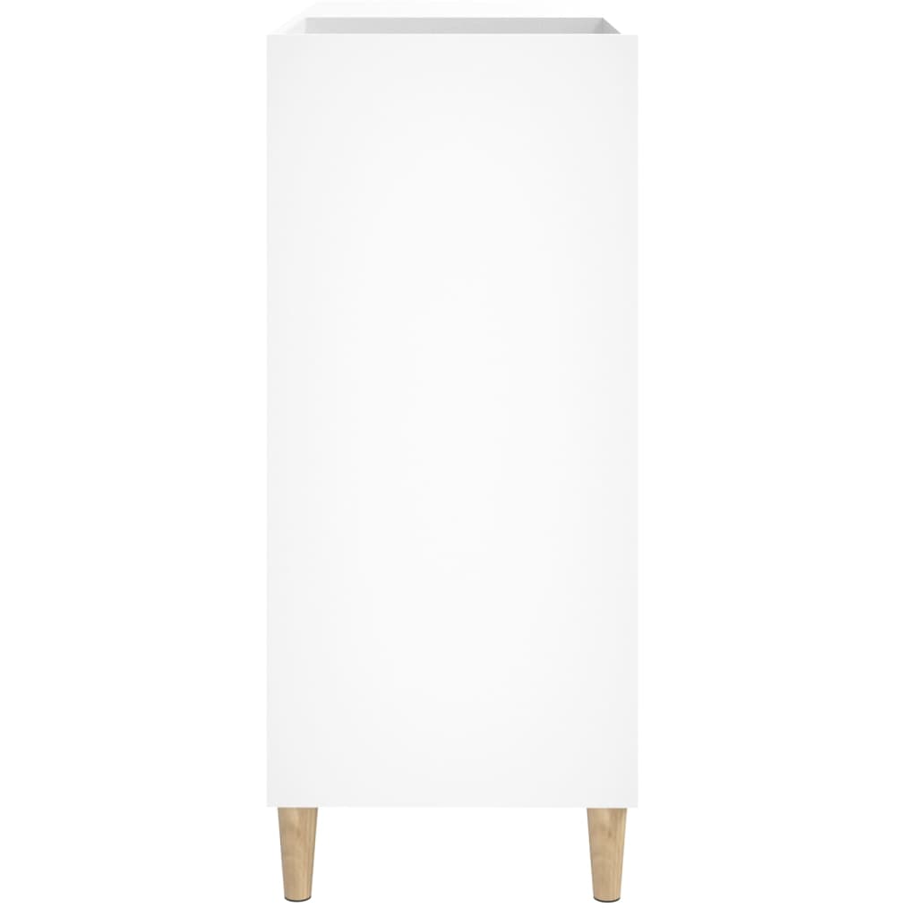 Record Cabinet White 84.5X38X89 Cm Engineered Wood