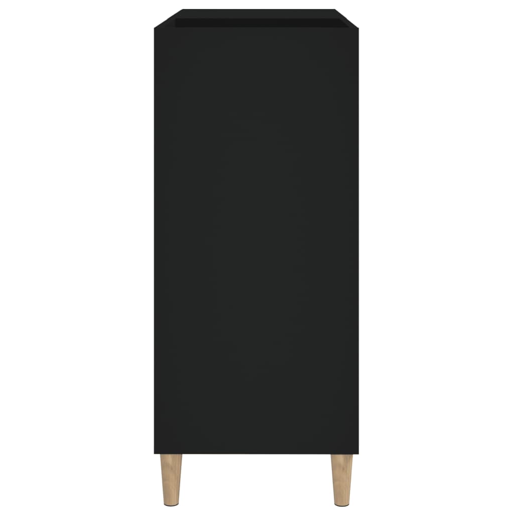 Record Cabinet Black 84.5X38X89 Cm Engineered Wood