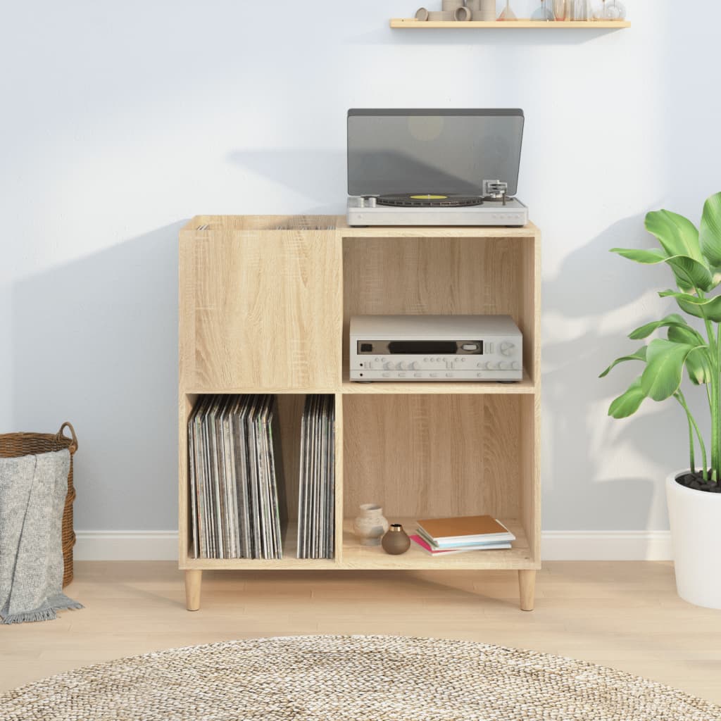 Record Cabinet Sonoma Oak 84.5X38X89 Cm Engineered Wood