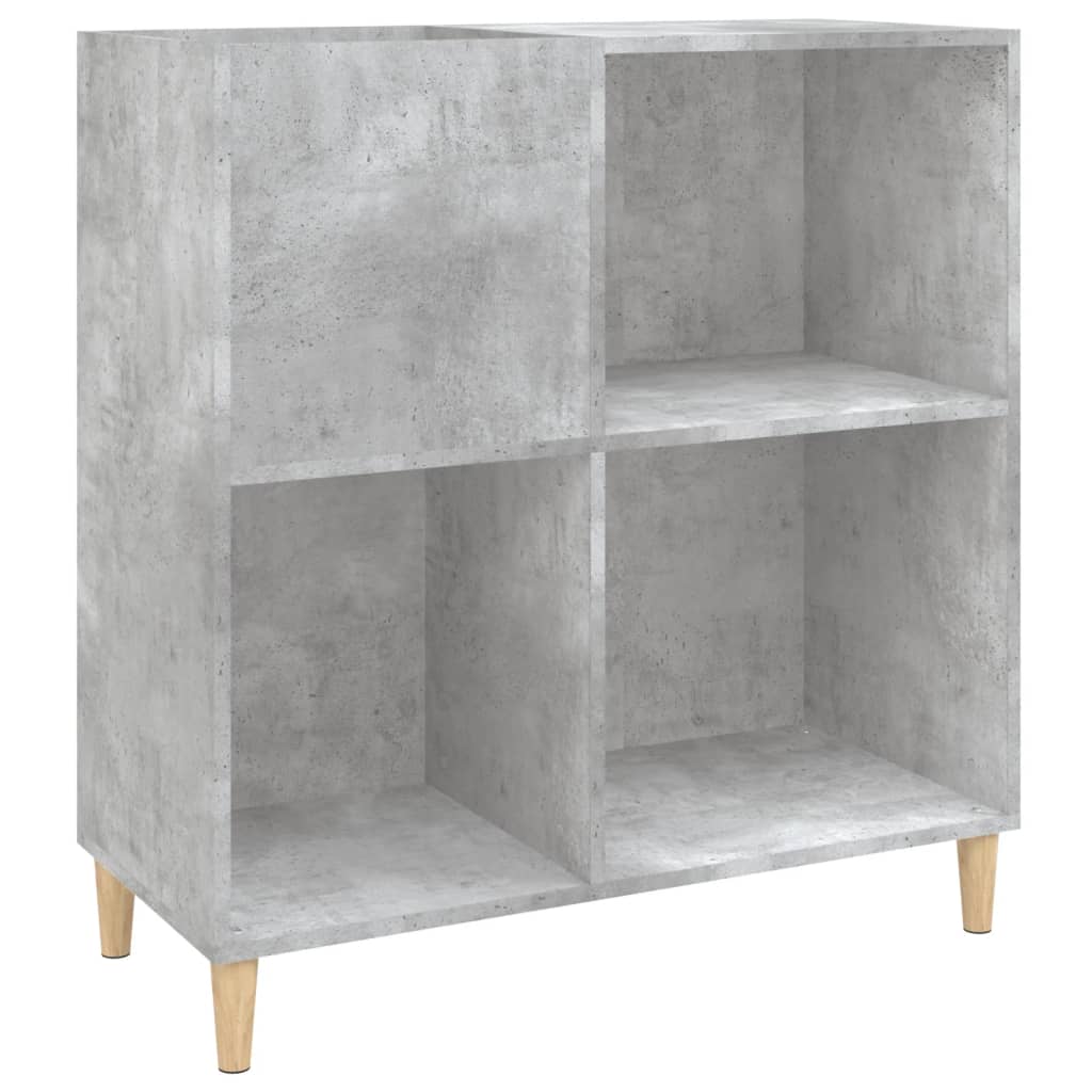 Record Cabinet Concrete Grey 84.5X38X89 Cm Engineered Wood