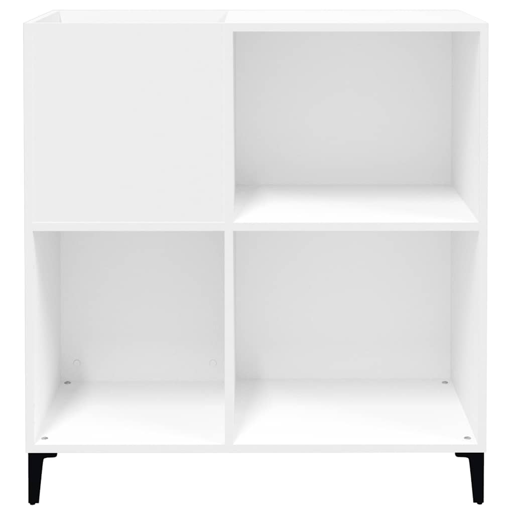 Record Cabinet White 84.5X38X89 Cm Engineered Wood