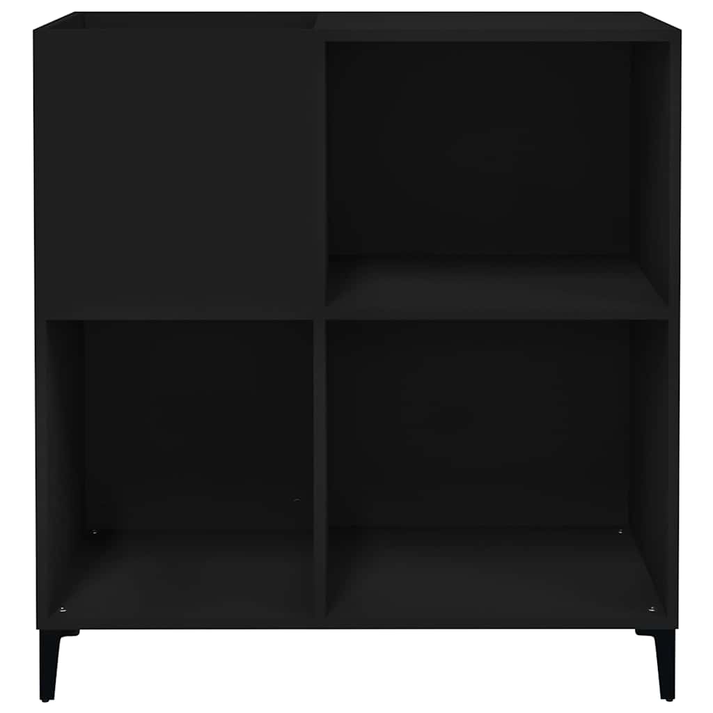 Record Cabinet Black 84.5X38X89 Cm Engineered Wood