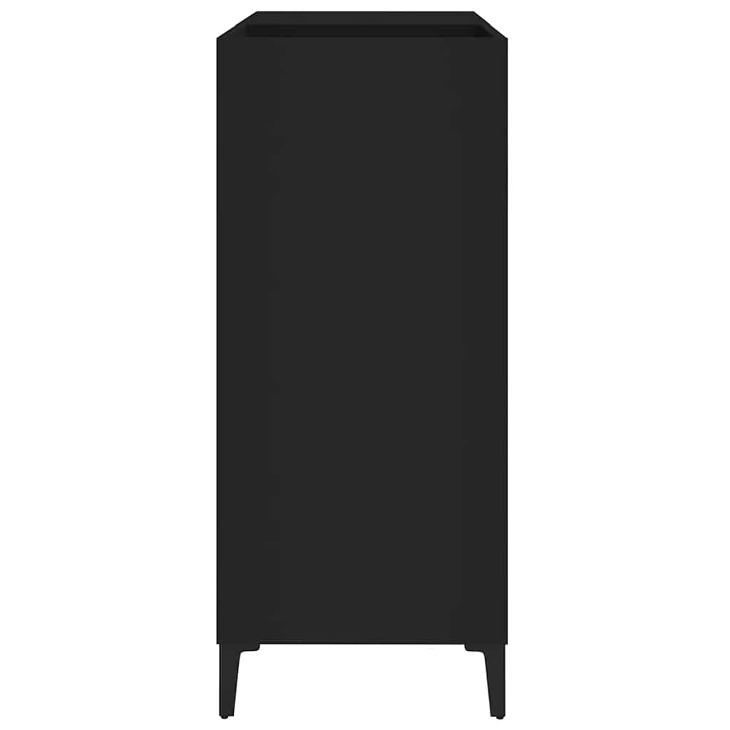 Record Cabinet Black 84.5X38X89 Cm Engineered Wood