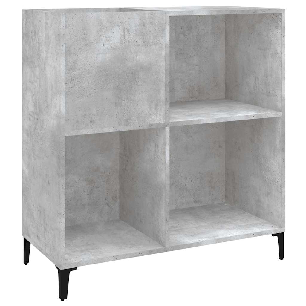 Record Cabinet Concrete Grey 84.5X38X89 Cm Engineered Wood