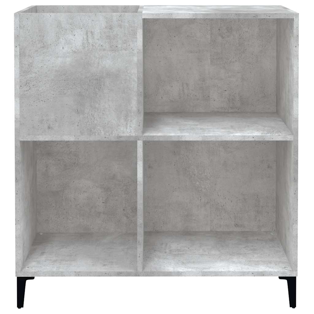 Record Cabinet Concrete Grey 84.5X38X89 Cm Engineered Wood