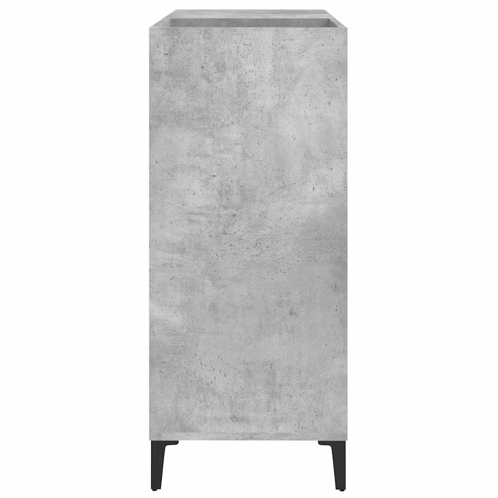 Record Cabinet Concrete Grey 84.5X38X89 Cm Engineered Wood