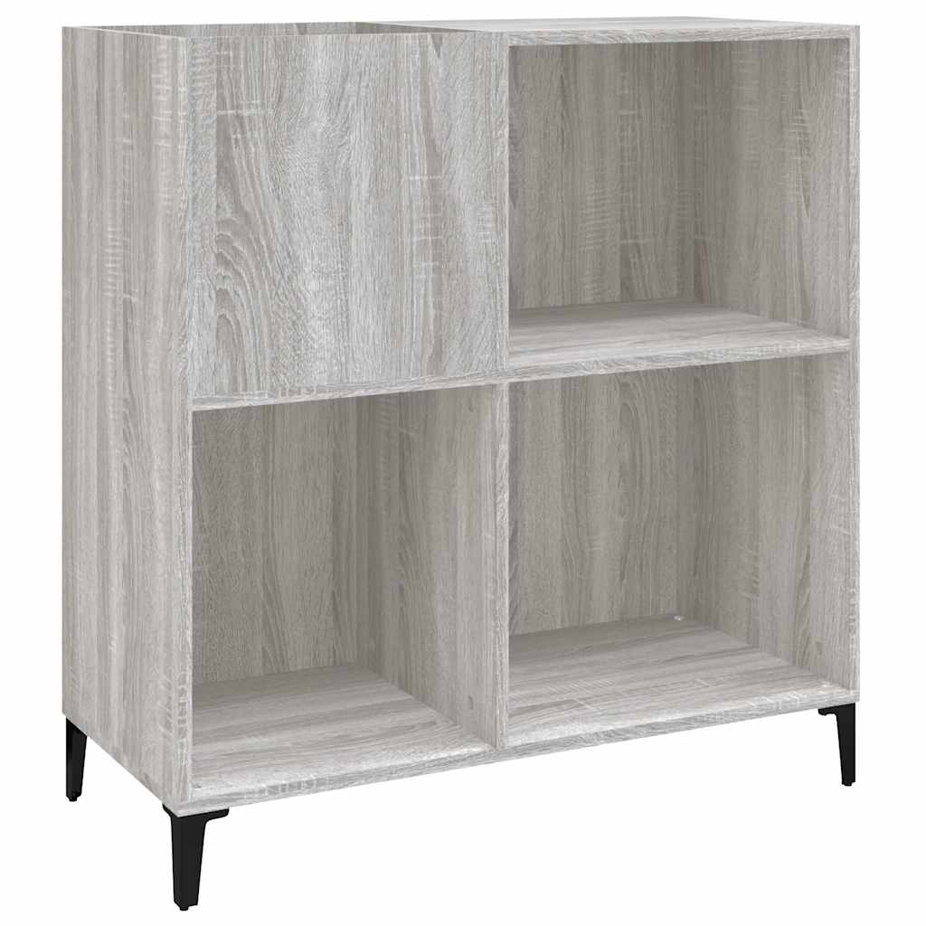 Record Cabinet Grey Sonoma 84.5X38X89 Cm Engineered Wood