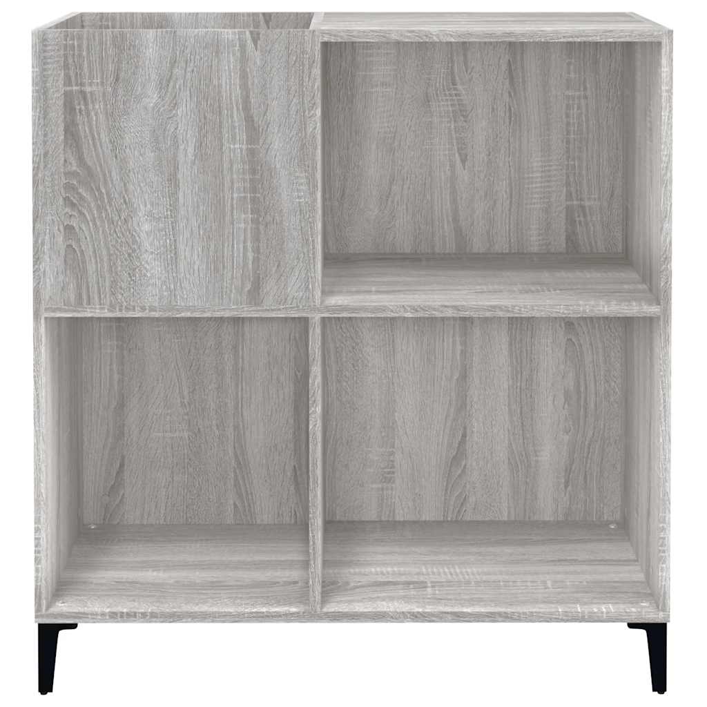 Record Cabinet Grey Sonoma 84.5X38X89 Cm Engineered Wood